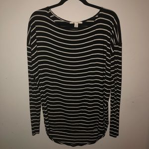 Black and White Striped Long Sleeve